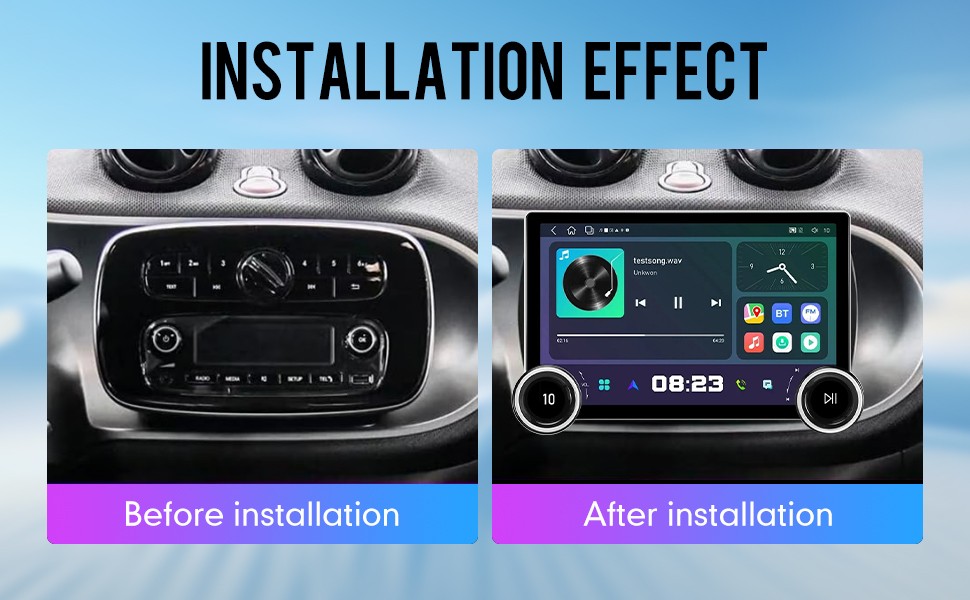 10” Android For Benz Smart Fortwo 453 2015-2020 Car Radio Navigation Carplay 5G
