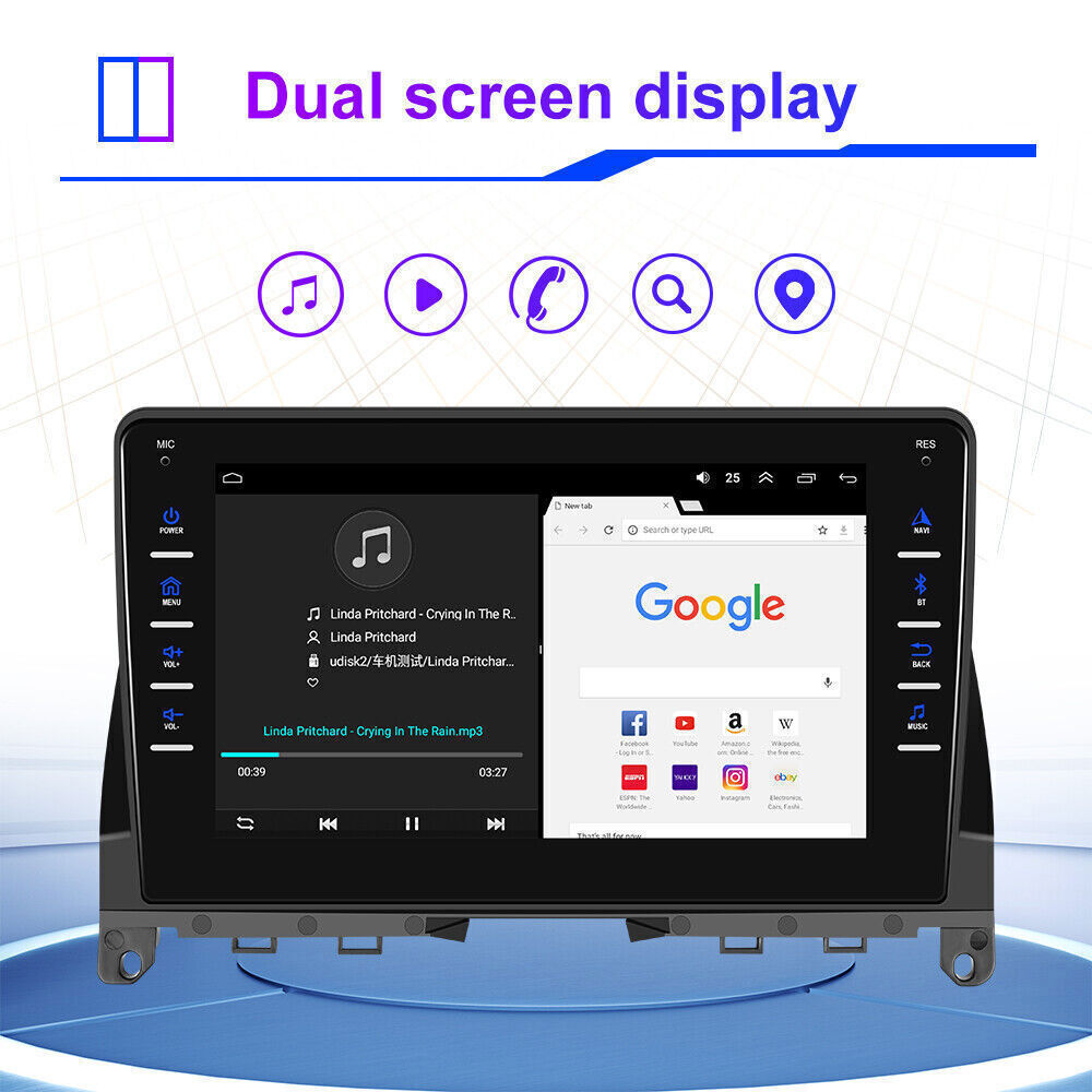 Android 12 Car Radio GPS Navi Head Unit For Mercedes Benz C-Class W204 2006-2011