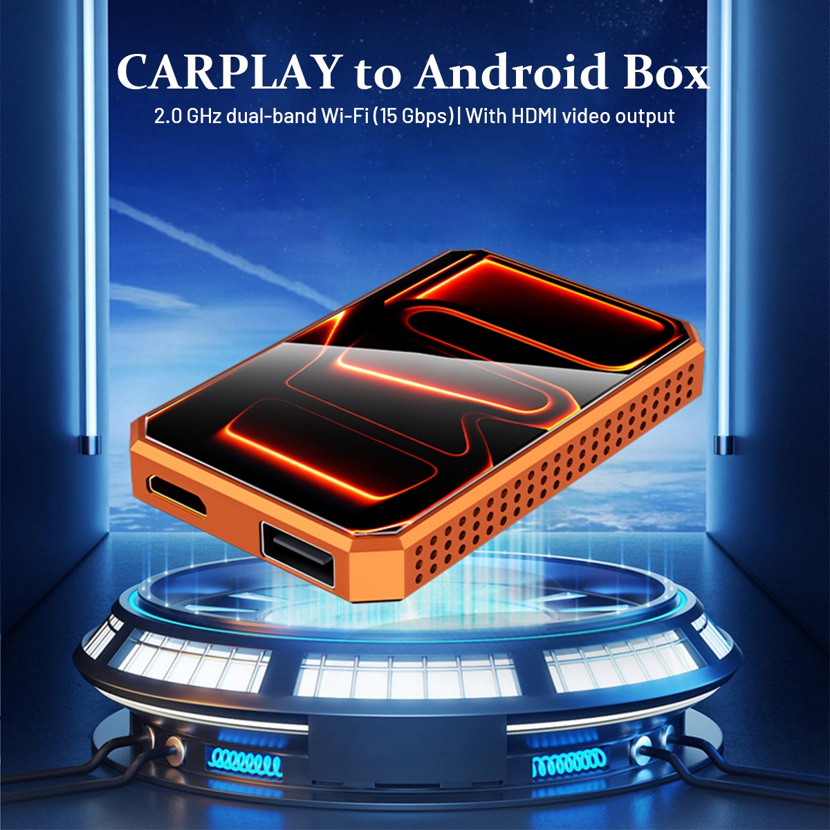 4K HDMI Output Wireless CarPlay Android Auto Adapter w/ Android 13 System