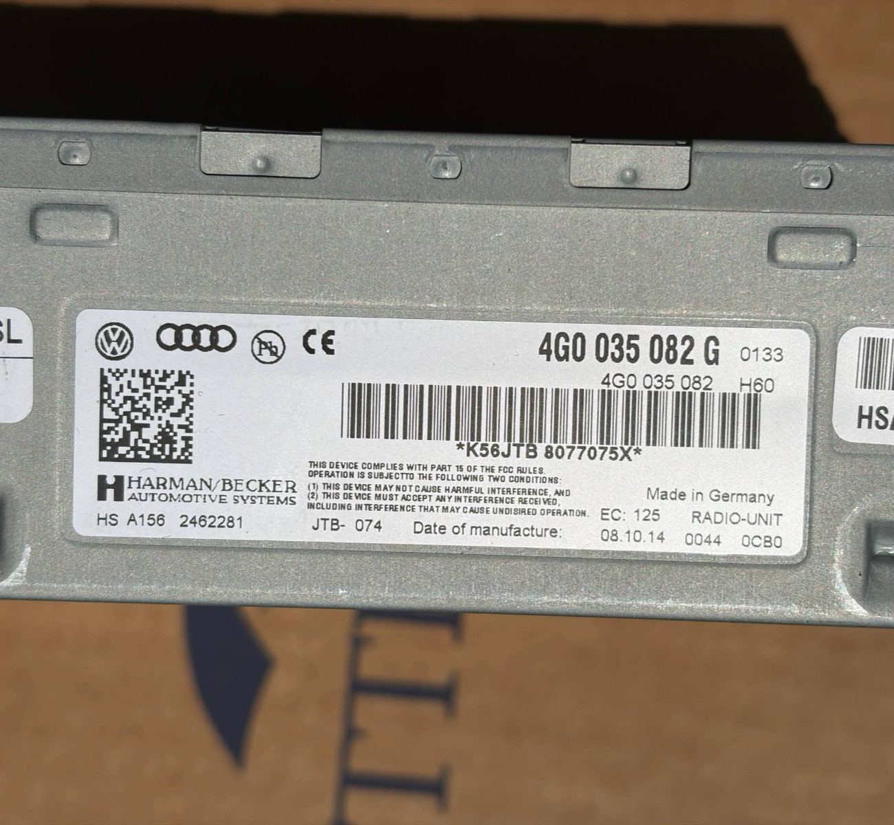 2012-2019 Audi Q3 Q5 Q7 A4 A5 A6 A7 Radio Receiver Tuner Module 4G0035082G OEM