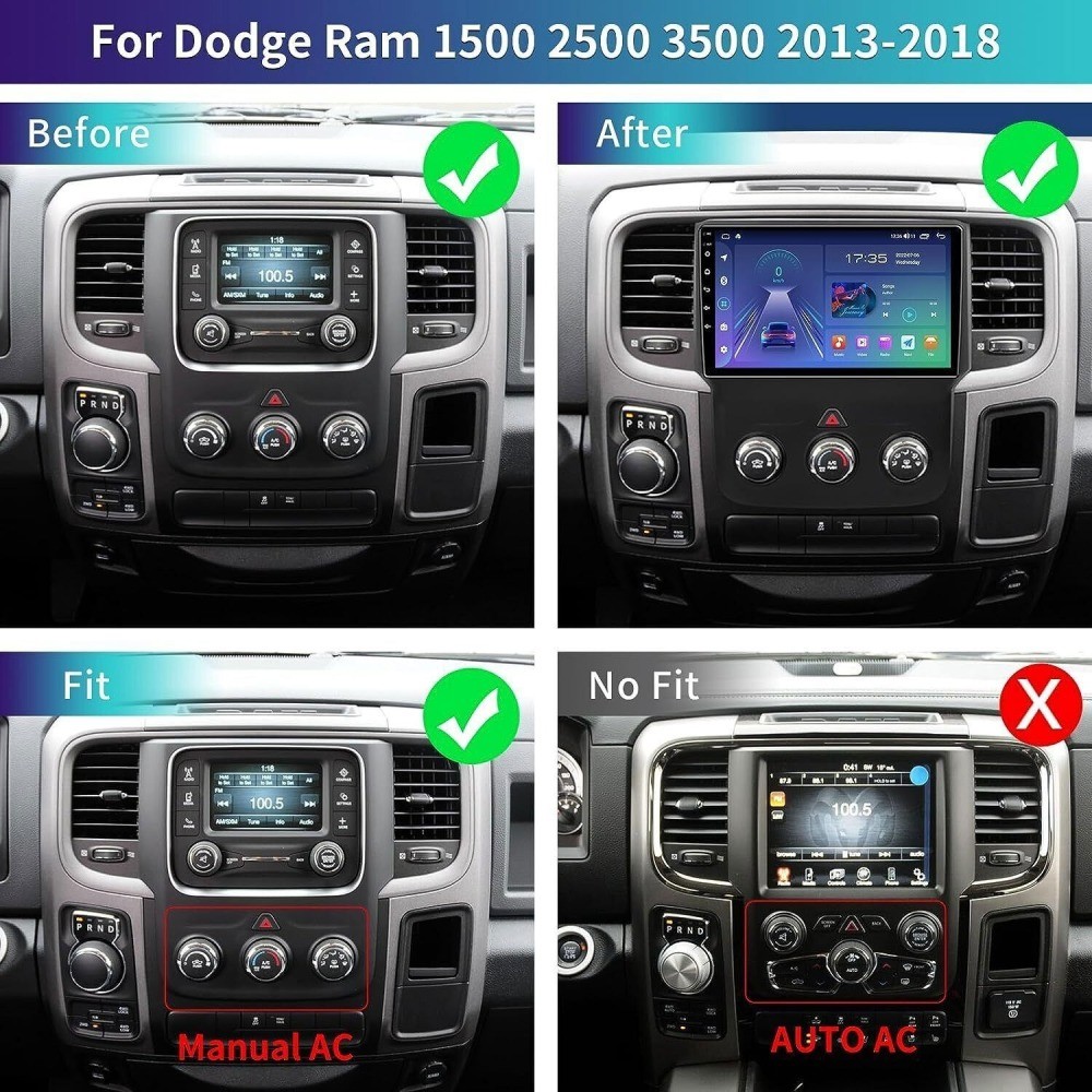 4+64GB For 2013-2018 Dodge Ram 1500 2500 3500 Android15 Car Stereo Radio Carplay