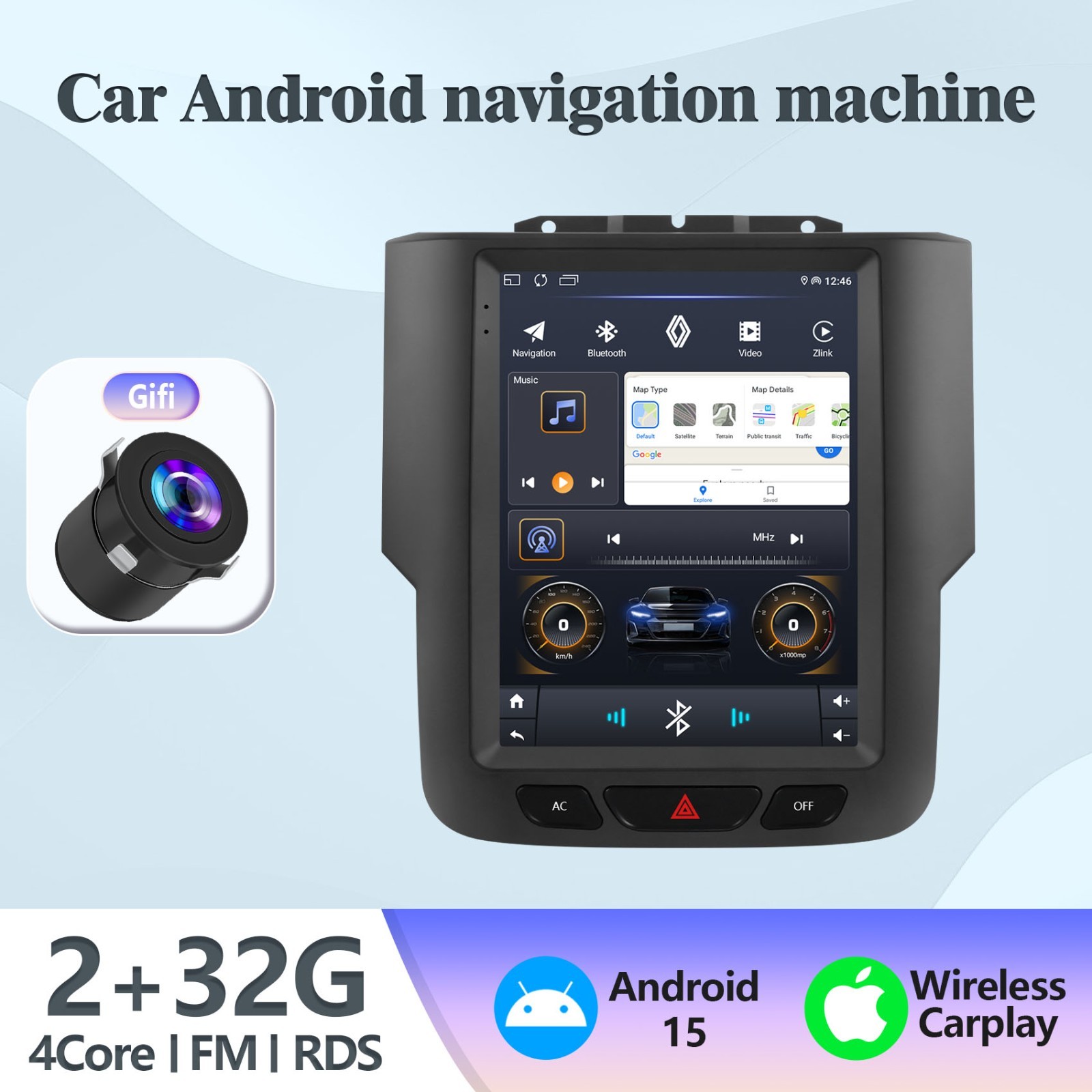 For 2013-2018 Dodge RAM Apple Carplay RAM Radio Andorid 14.0 GPS Navi WiFi RDS