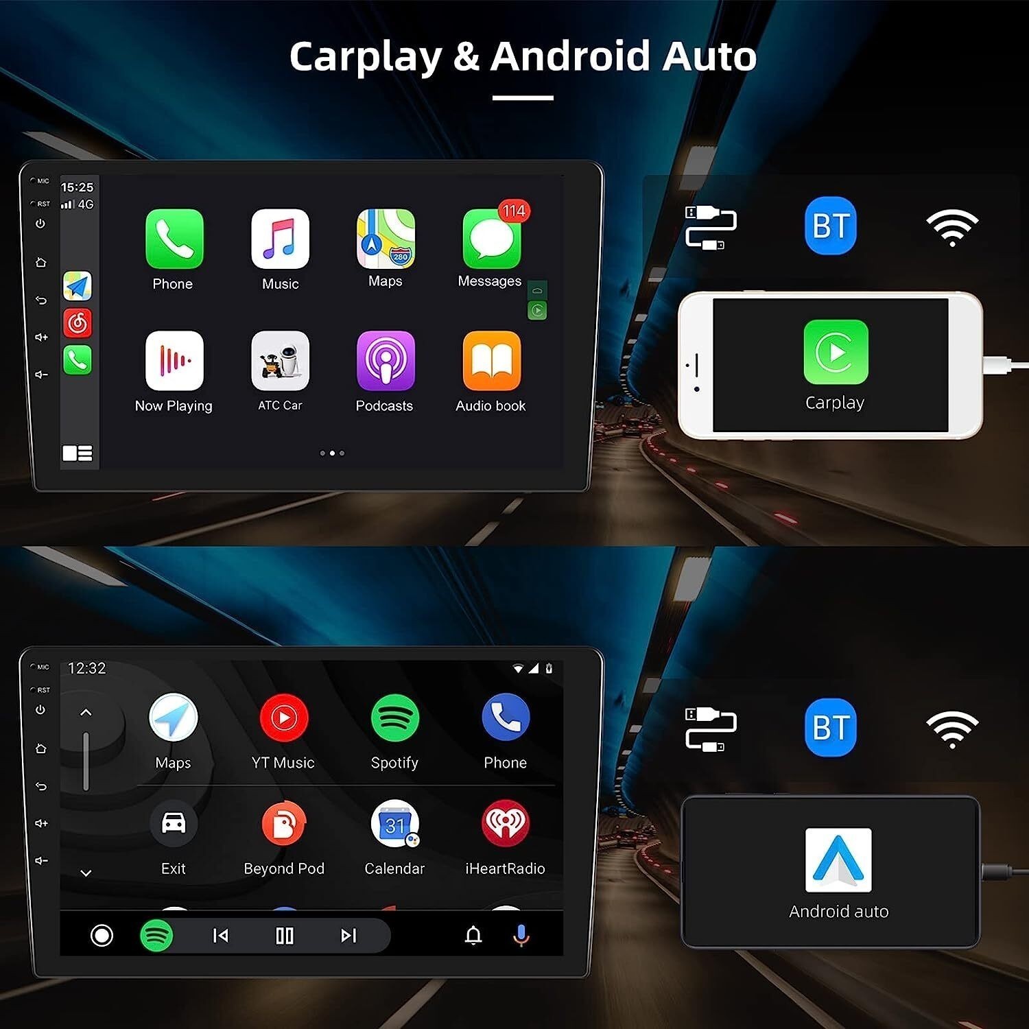 Car Radio Stereo Carplay For 2009-2013 Toyota Corolla 4+64G 9in Radio wifi