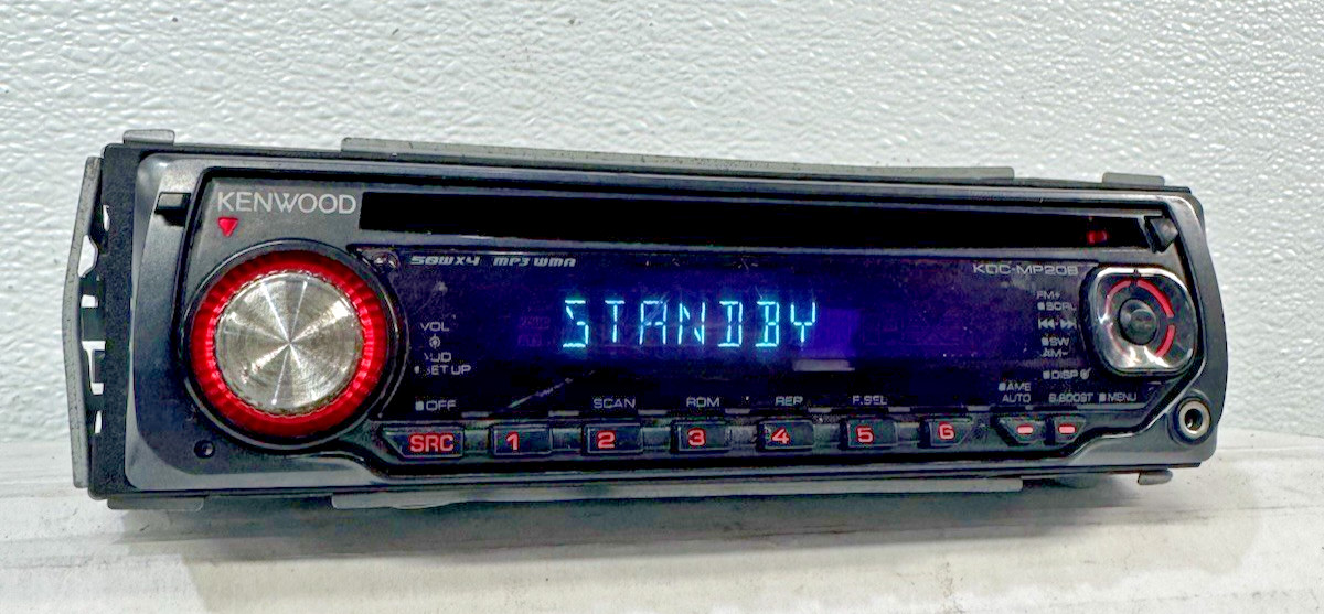 Kenwood KDC-MP208 radio stereo CD player 1 Din MP3 WMA receiver head unit