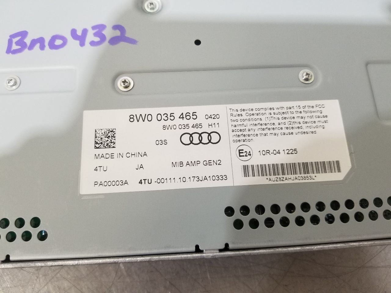 18 2018 AUDI S5 S LINE RADIO AUDIO AMPLIFIER 8W0035465