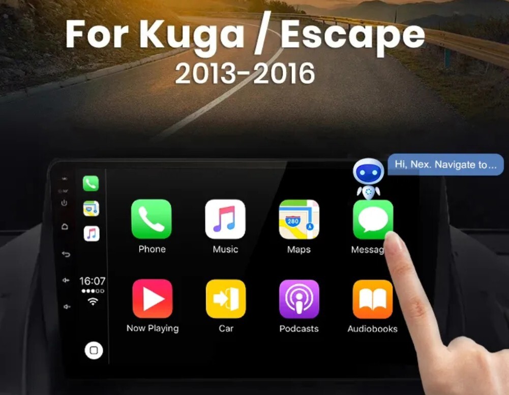 2 DIN 9″ RADIO FOR FORD KUGA BLUETOOTH GPS WI-FI USB 6/128 CARPLAY NAVIGATOR 4G