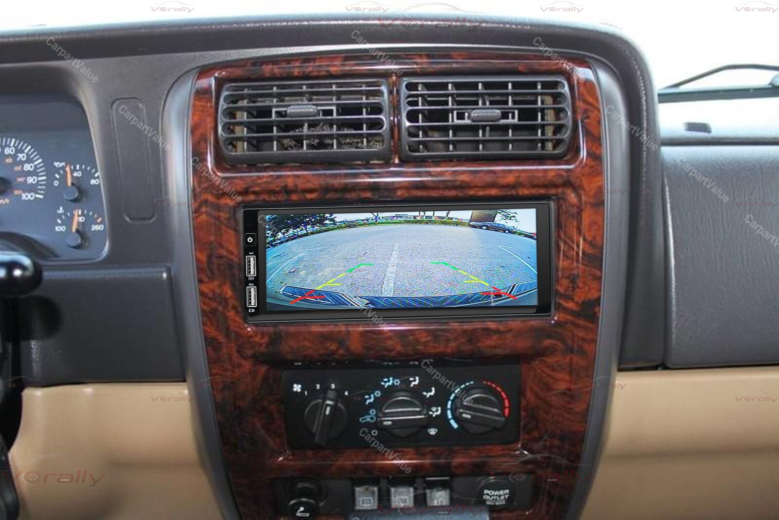 For Jeep Cherokee 1997-2001 XJ Apple Carplay Android 14 Auto Stereo Radio +Cam