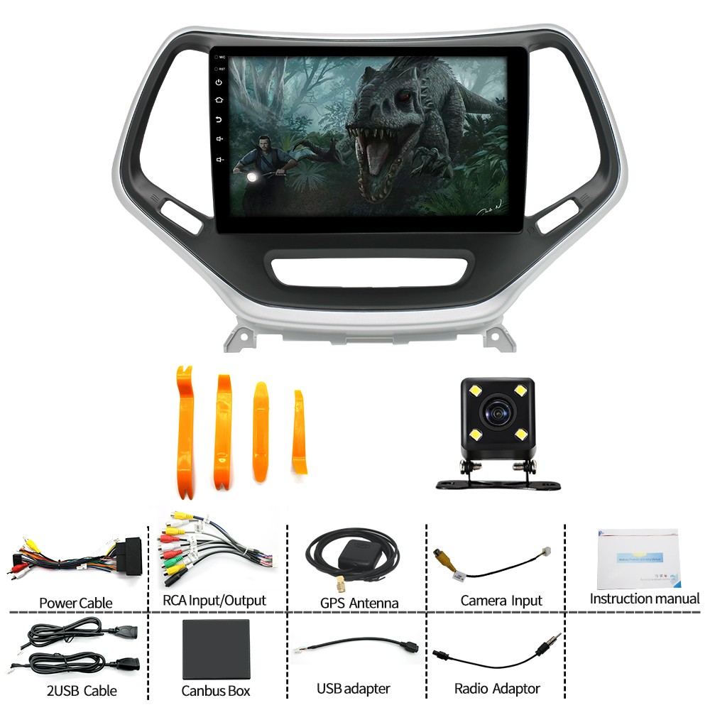 ANDROID 12 CAR STEREO RADIO MP5 PLAYER GPS CARPLAY FOR JEEP CHEROKEE 2015-2018