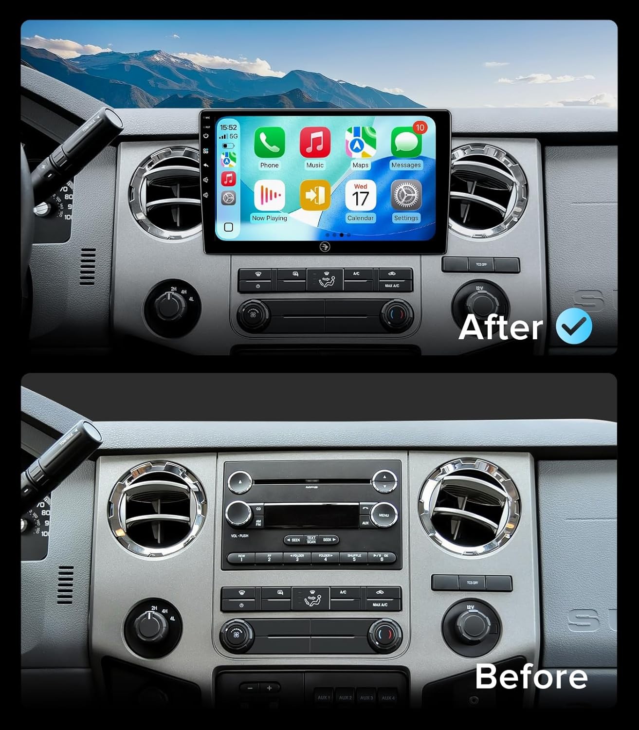 Car Stereo for Ford F150 2004-2008, F250/F350/F450 2008-2016 – Wireless Carplay