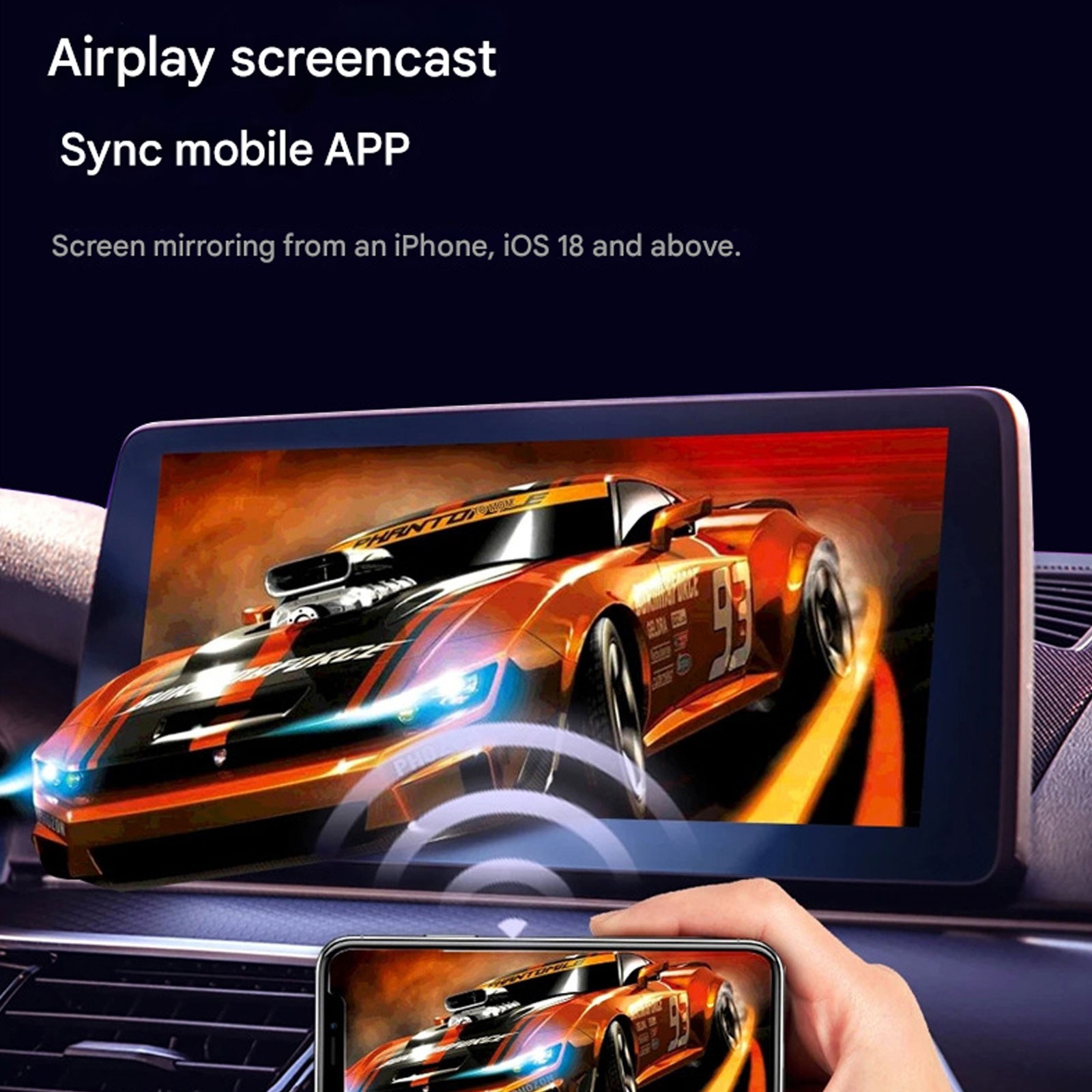Wireless CarPlay Android Auto Mirror Link Adapter BT5.0 USB Plug & Play for Car