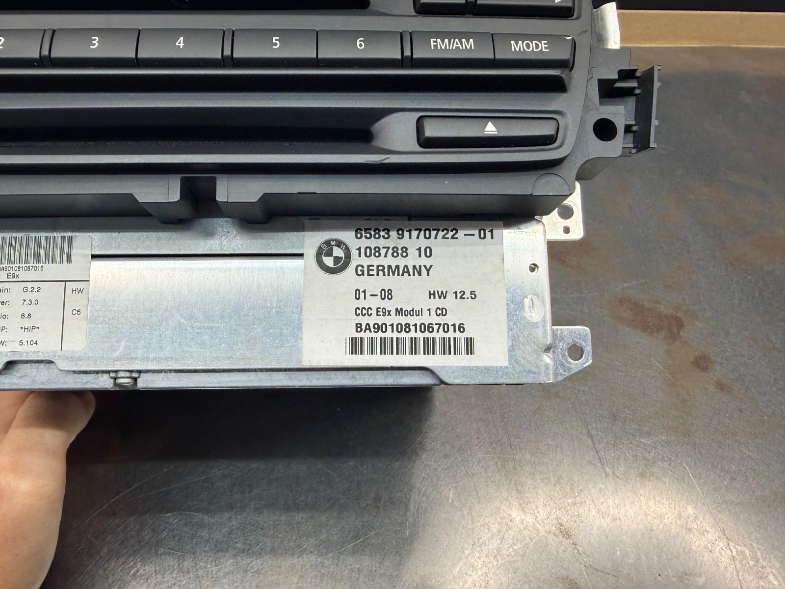 06-08 BMW E90 E92 E93 335 M3 CCC Navigation Headunit CD DVD FM Radio Tuner OEM