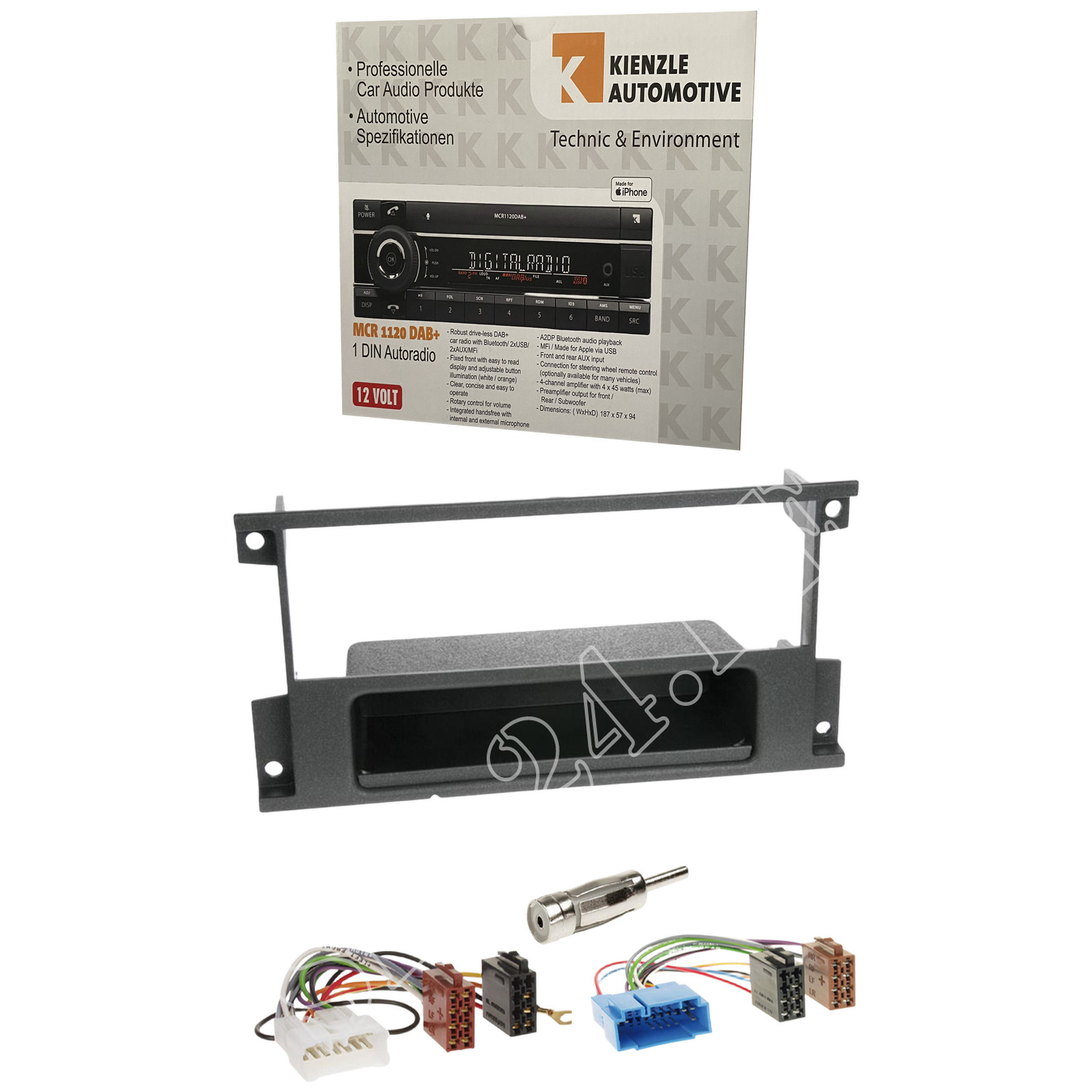 Axion MCR1120DAB + radio DAB + Bluetooth with installation kit for Suzuki Ignis