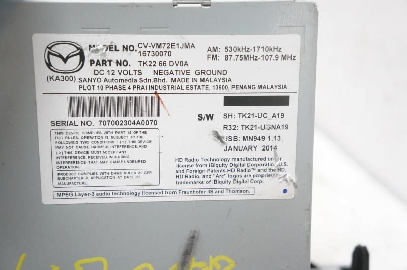 2013-2014 Mazda CX-9 AM FM CD Radio Receiver TK22 66 DV0A OEM