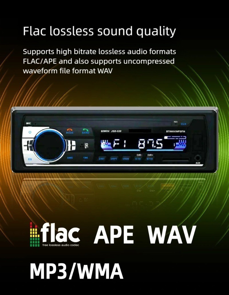 MP3 Radio Player Bluetooth Car Stereo Audio In-Dash FM Aux Input Receiver SD USB