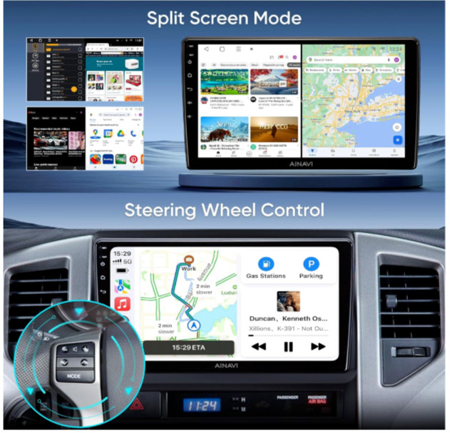 9″ Android 12 Head Unit for Toyota Tacoma Radio Upgrade 2005-2015 QLED