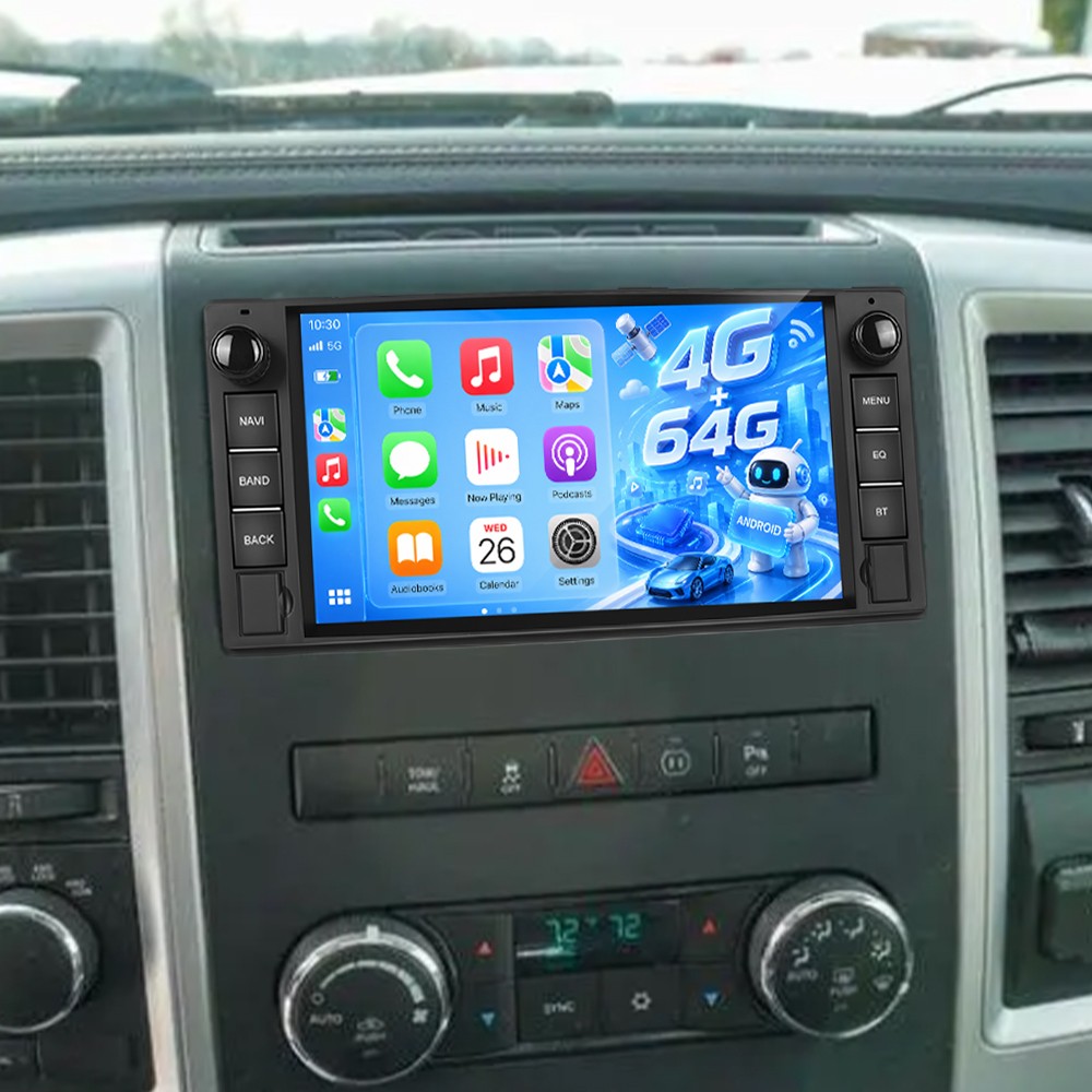 4+64GB Carplay For Dodge RAM 1500 2500 2009-2012 Android 15 Car Radio GPS Stereo