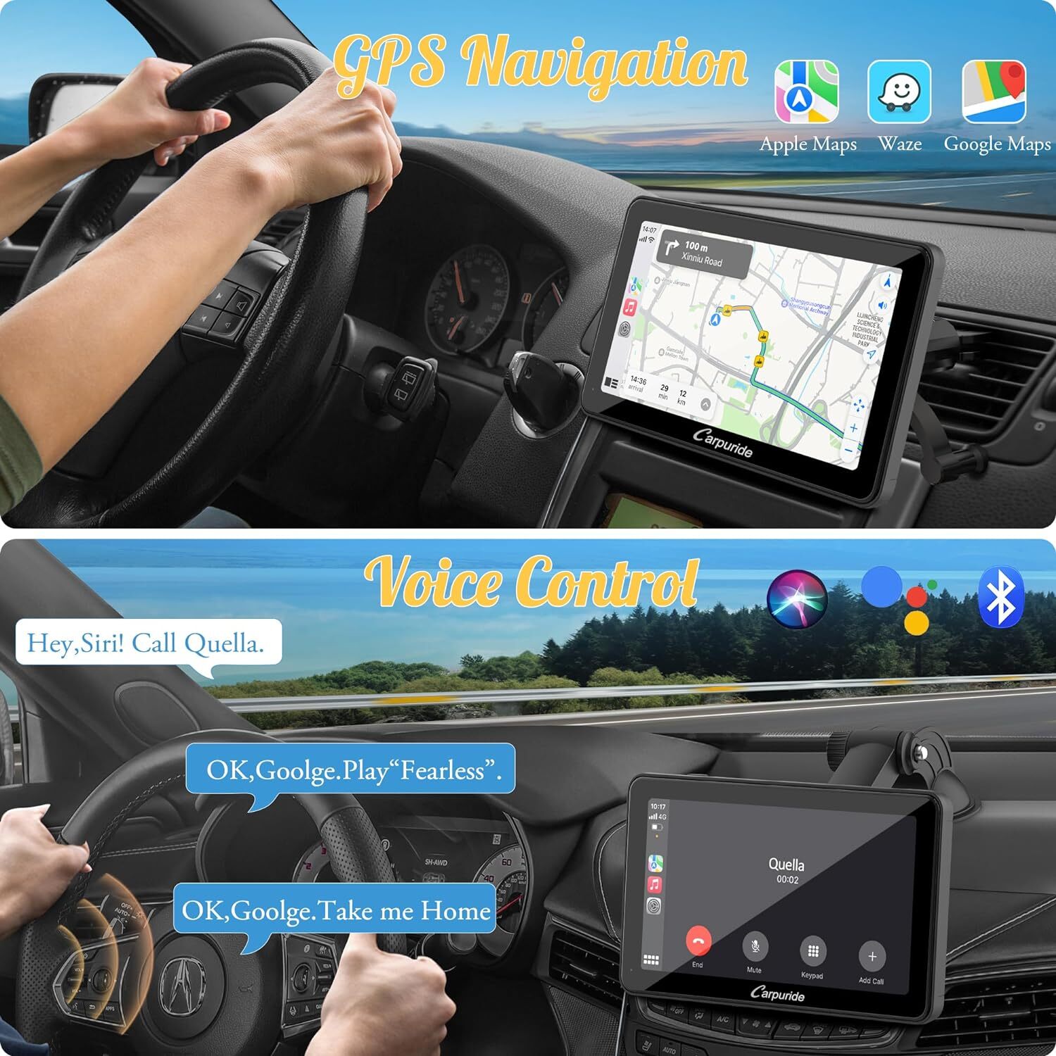 Carpuride W701Pro Wireless Carplay Android Auto Car Stereo Dual Bluetooth Audio