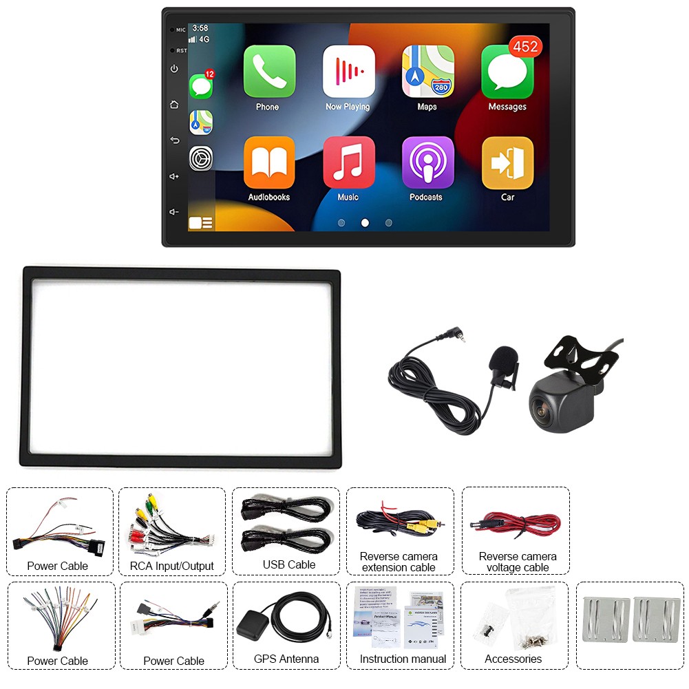 Android 15 Carplay Car Stereo Radio GPS Nav For 2011-2015 2016 2017 Nissan Quest
