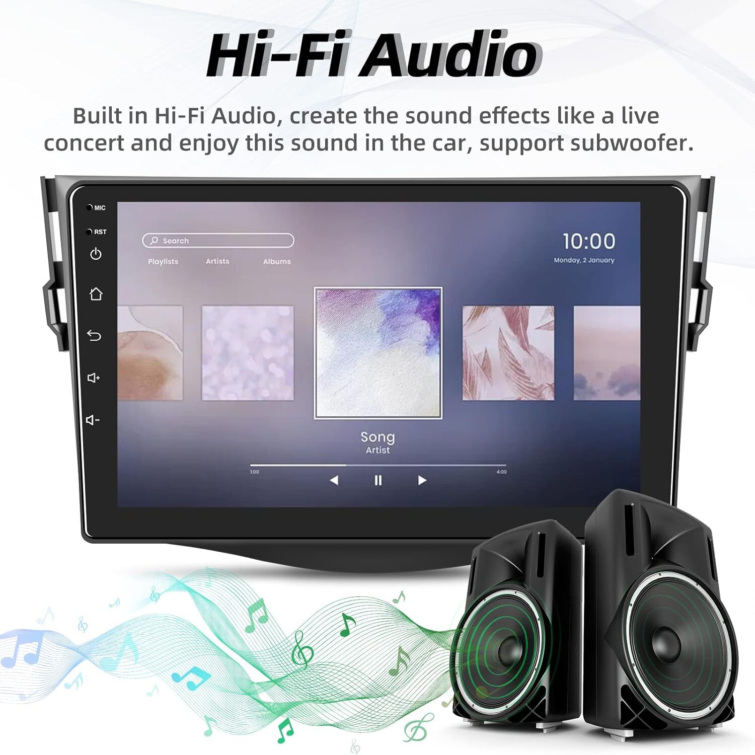 Support JBL System For Toyota Rav4 2007-2012 9inch Android 12 Car Radio Stereo