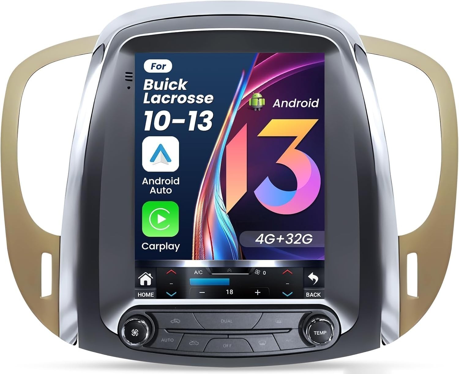 Car Radio Stereo Carplay For 2010-2013 Buick LaCrosse 4+64G 9.7in FM RDS