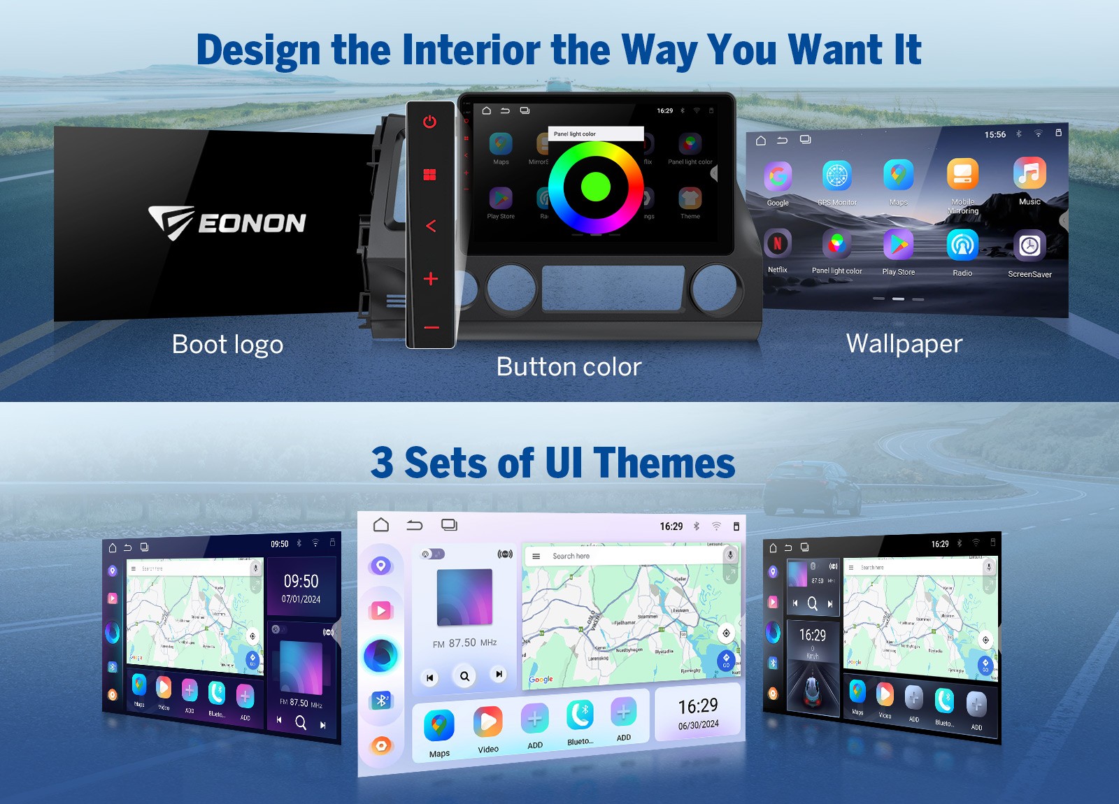 Android 14 HCIV1X7 10″ Car Radio Stereo GPS CarPlay BT for Honda Civic 2006-2011