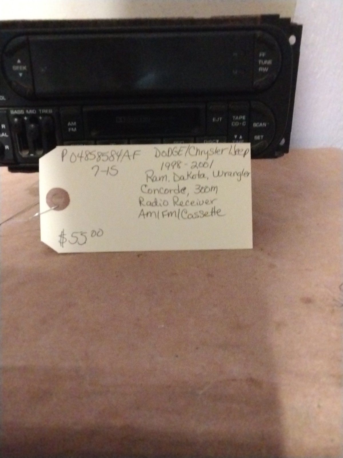 1998-2001DODGE/CHRYSLER/JEEP Ram Dakota RADIO RECEIVER CASSETTE P04858584AF