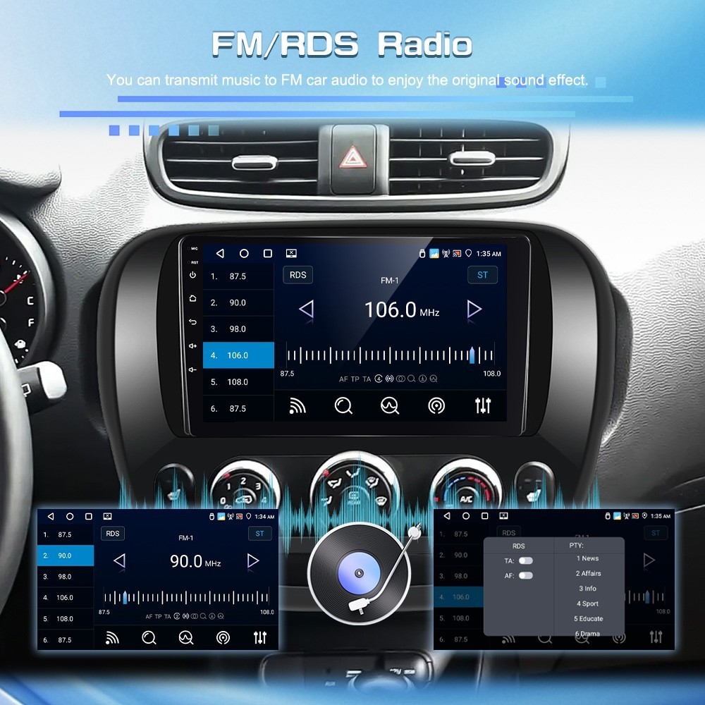 For 2014-2019 Kia Soul CarPlay Android 13 Car Radio Stereo GPS Head Unit