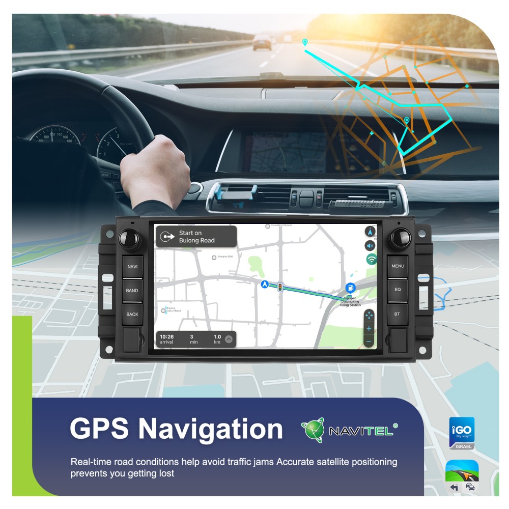 4+64GB For 2009-2012 Dodge Ram Android 15.0 Carplay Car Stereo Radio GPS Navi FM
