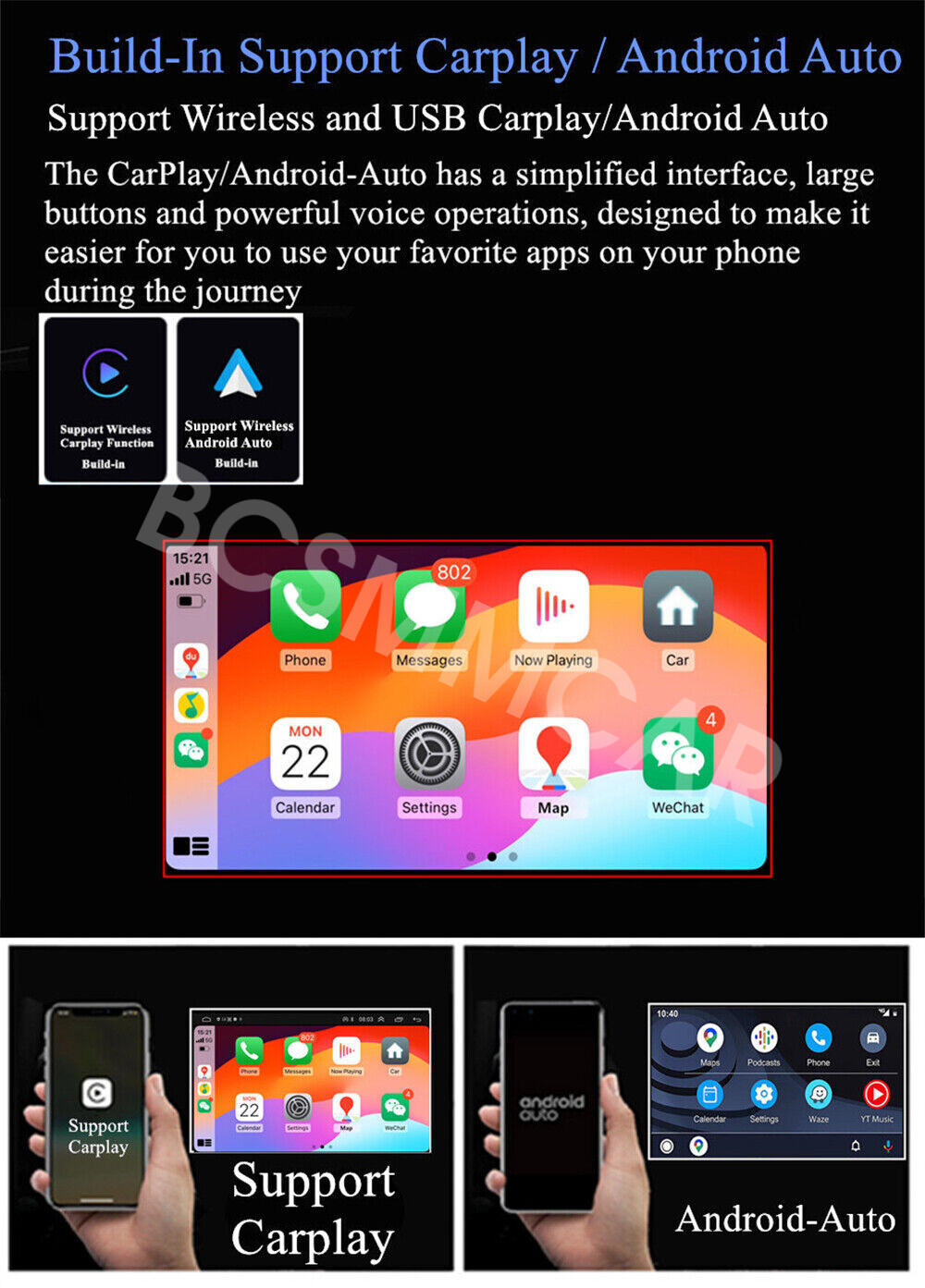 Fit For BMW Mini Cooper F55 F56 2014-2021 Radio Car MP5 Player For Apple Carplay