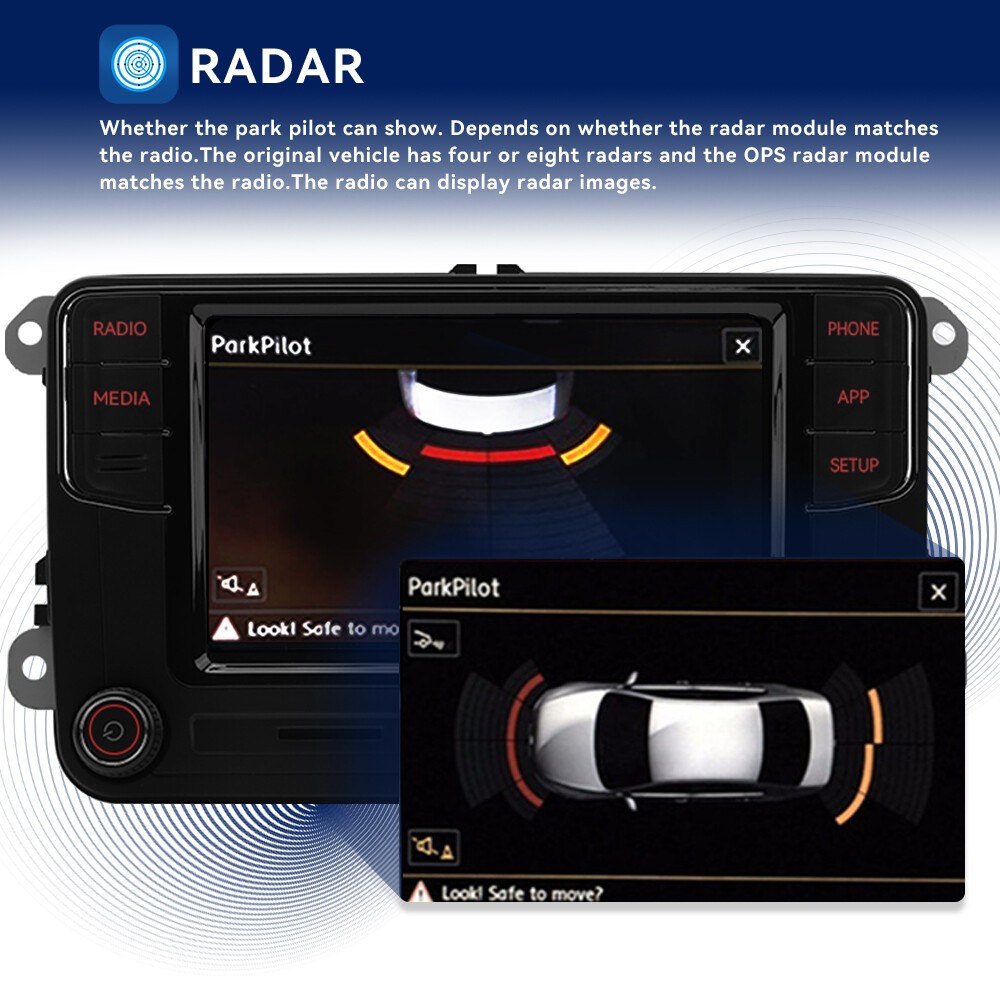 Noname RCD360 PRO RCD330 187B Android Auto Carplay Radio For VW Golf Tiguan US