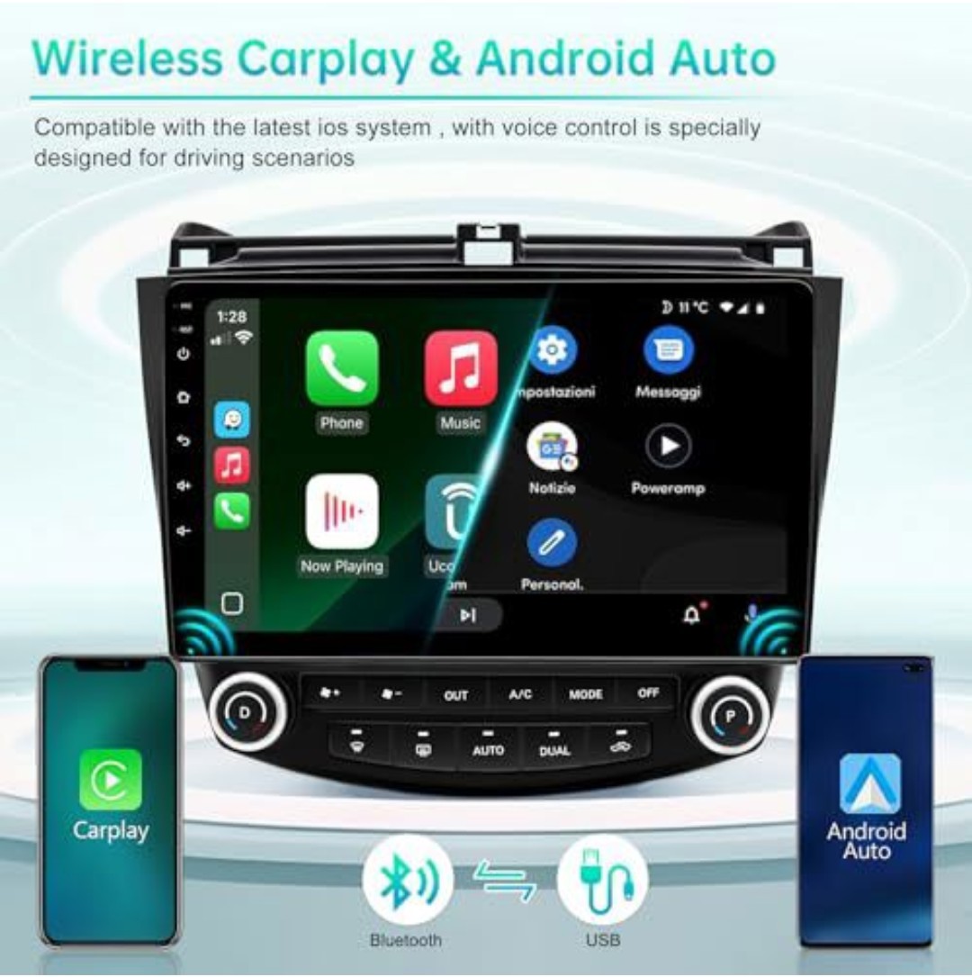 Honda Accord (2003-2007)CarPlay Android 10″ Bluetooth WiFi GPSNavi, BackupCamera