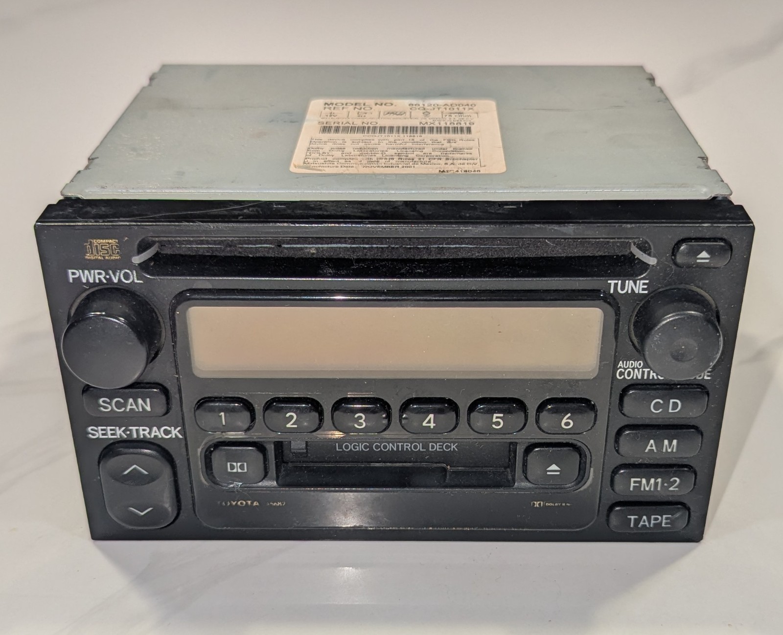 2004 TOYOTA Tacoma 86120-AD040 OEM Radio Stereo Tape CD Player Panasonic *As Is*
