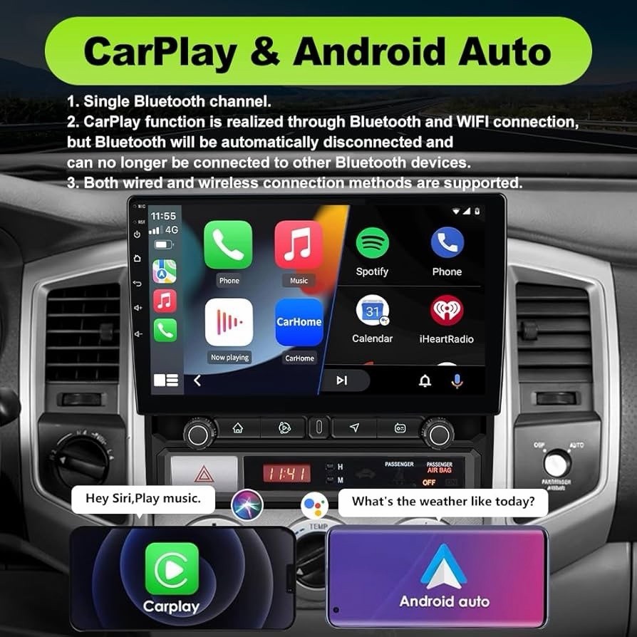 Car Radio for Toyota Tacoma 2005-2015 (4GB RAM+64GB ROM) 10.1 inch IPS Touch