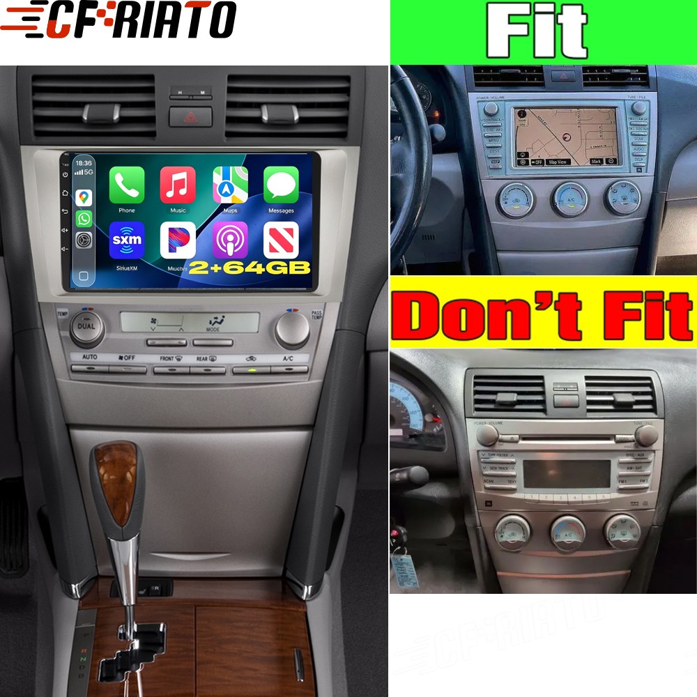 Apple Carplay For Toyota Camry 2006-2011 Android 15 Car Sterreo Radio Fit JBL