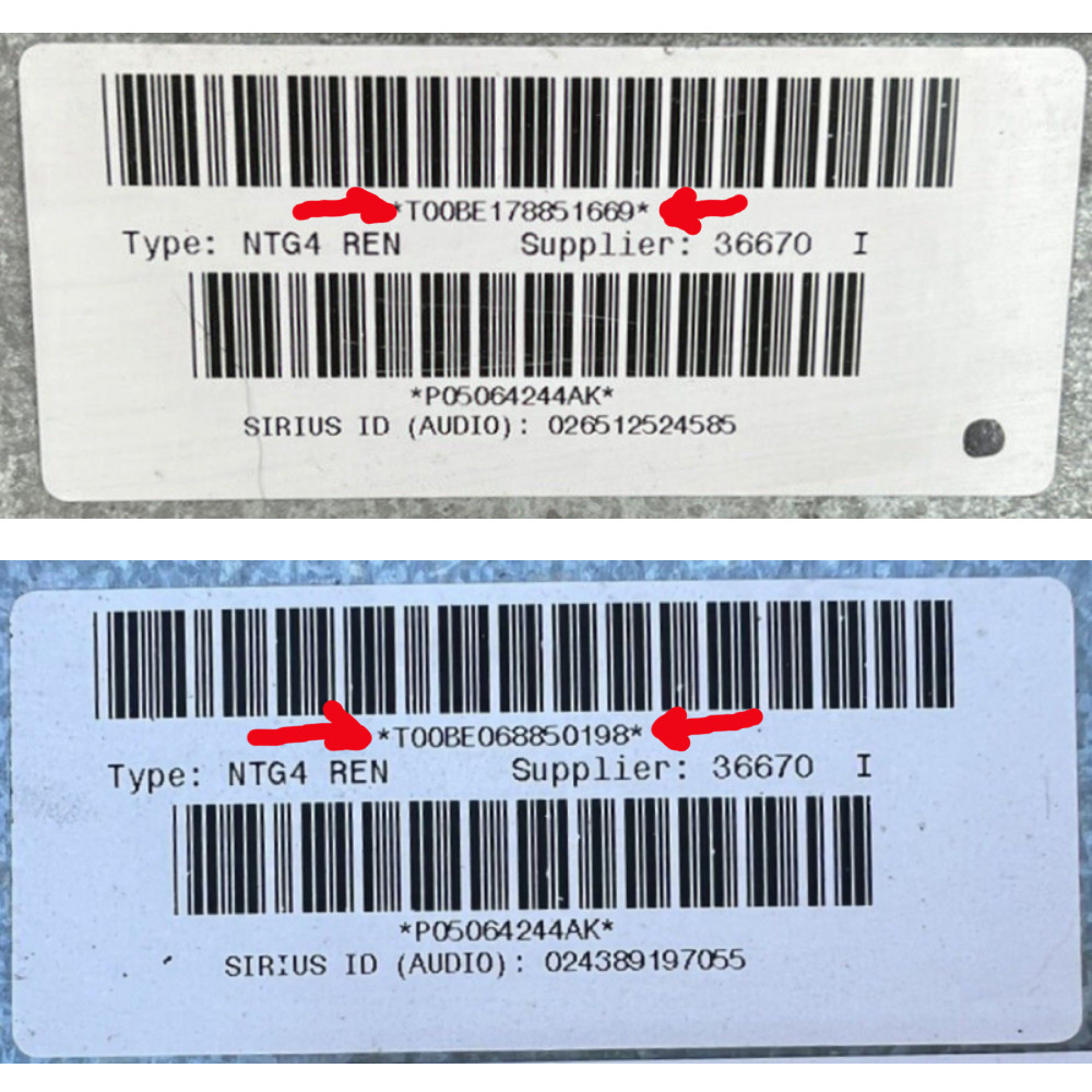 ANTI-THEFT HARMAN RADIO CODE SERIES UCONNECT 8.4 VP4 G STEREO PINCODE SERVICE