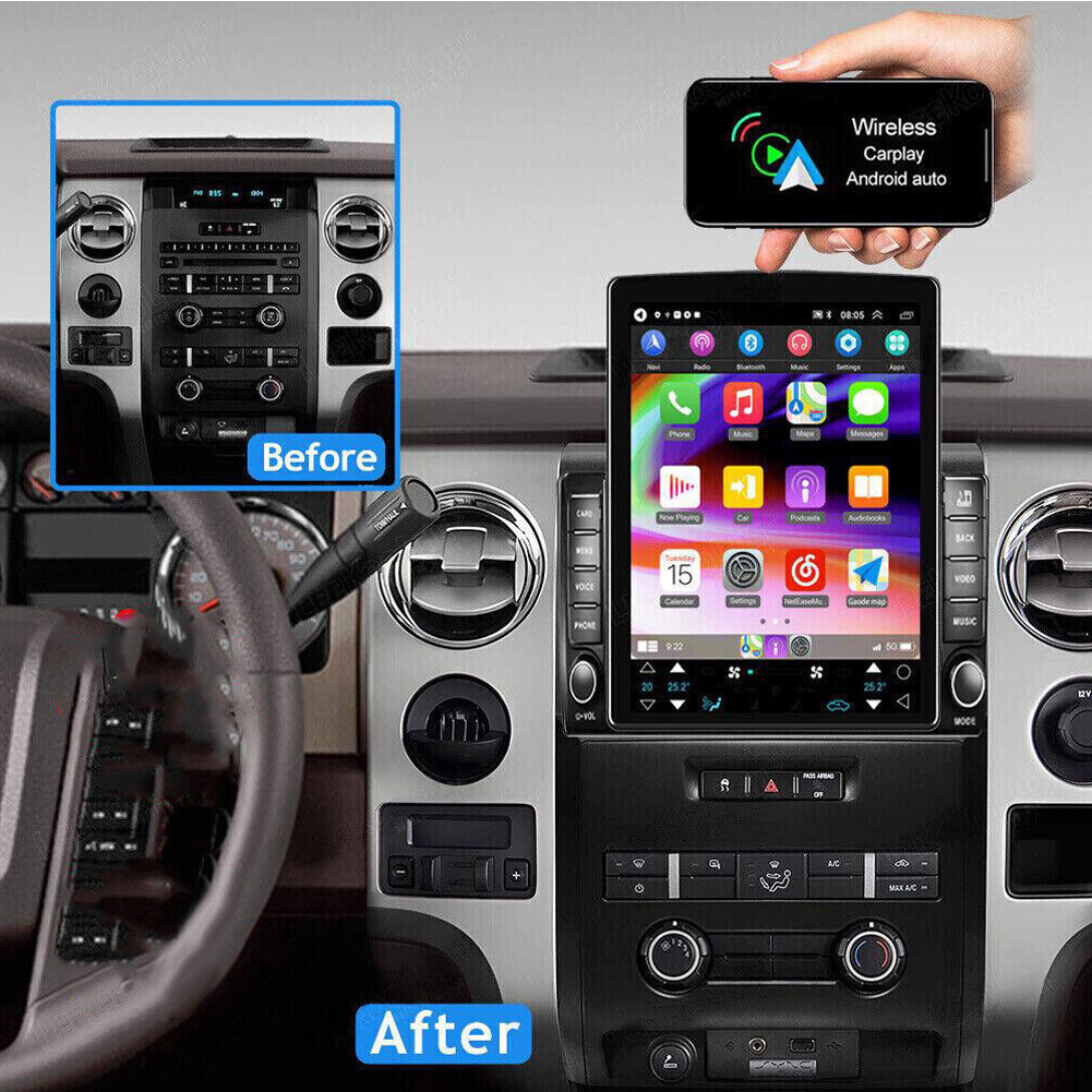 PLUG &PLAY Stereo Radio 2DIN Android Carplay GPS 2+32GB For Ford F-150 2009-2014