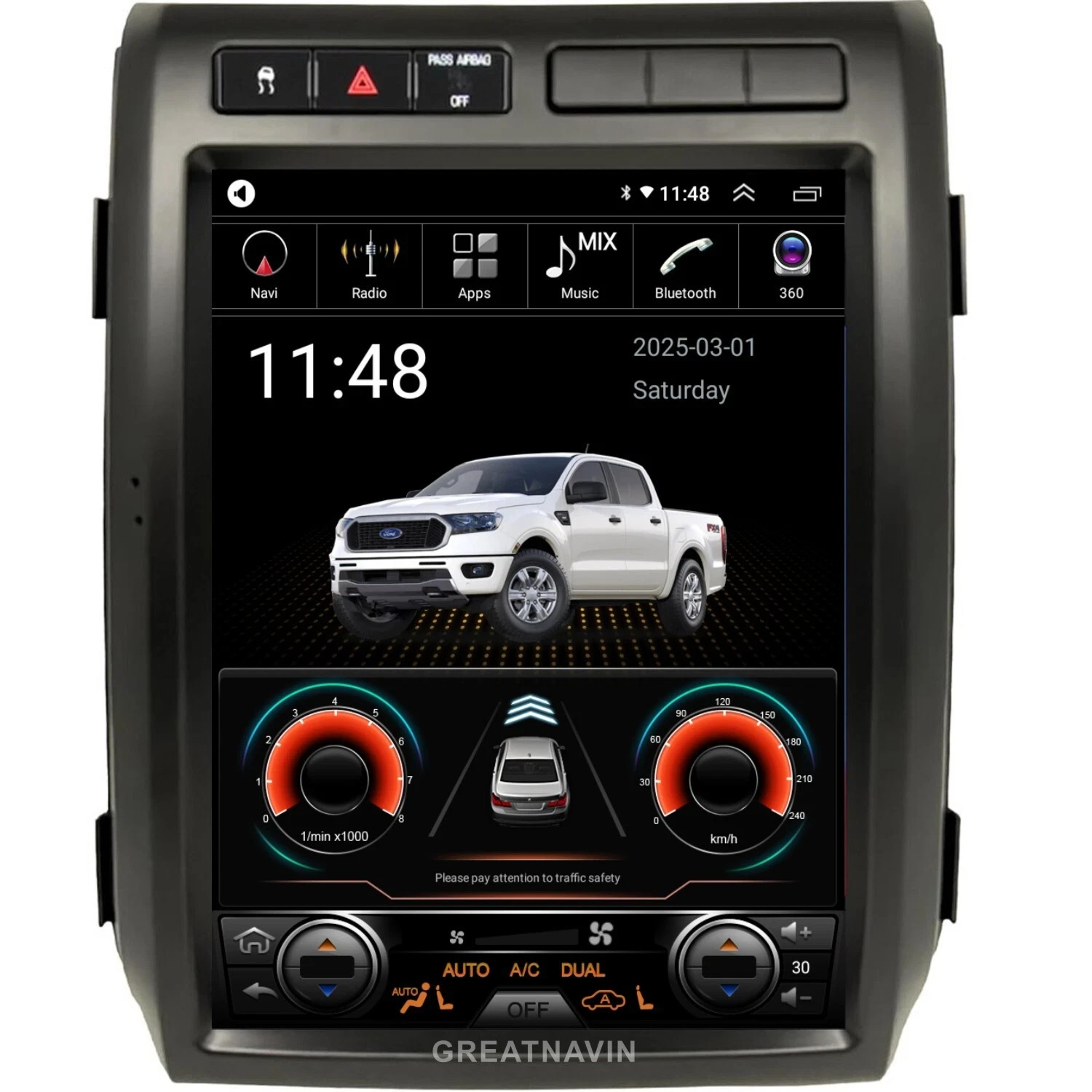 For Ford F150 2009-2012 Super Duty 12.1” Car Stereo Radio 64G Carplay Tesla WIFI
