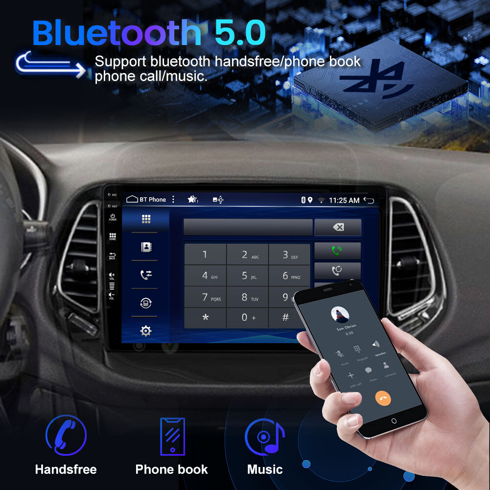 10.1″ 128GB CarPlay Car Stereo Radio Android 13 AM Navi For 2017-19 Jeep Compass
