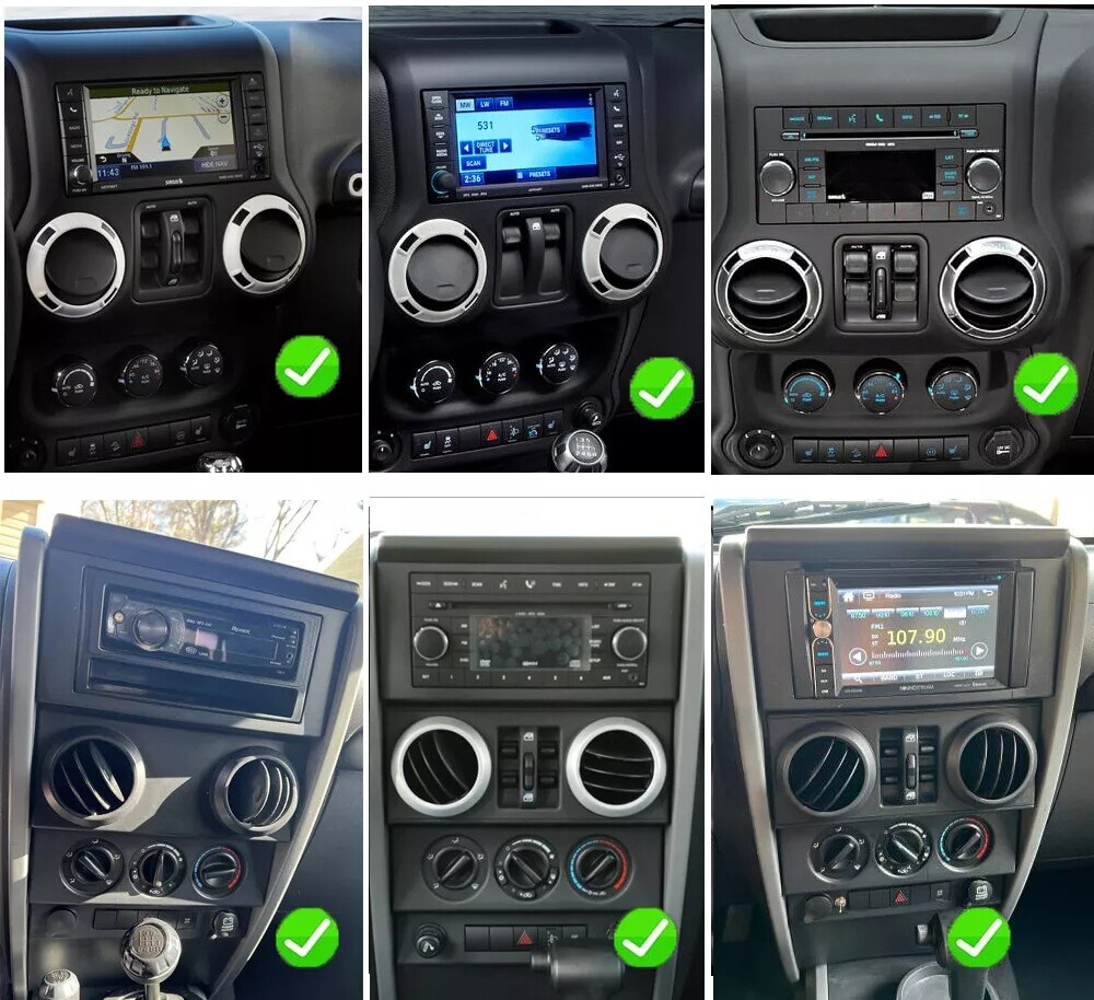 For Jeep Wrangler JK 2007-2018 Wireless Car play Stereo Radio Android 13 GPS NAV