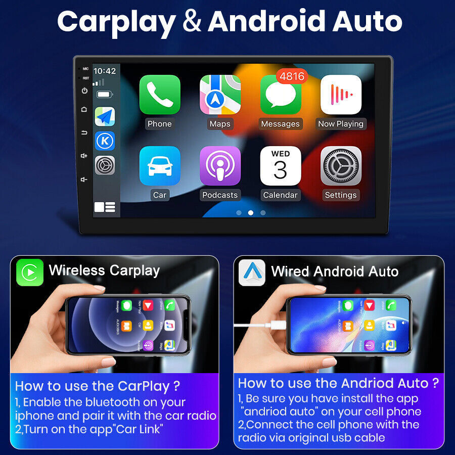 64G Android Carplay Radio Stereo For Dodge Ram 1500 2500 3500 2013-2018 GPS SWC