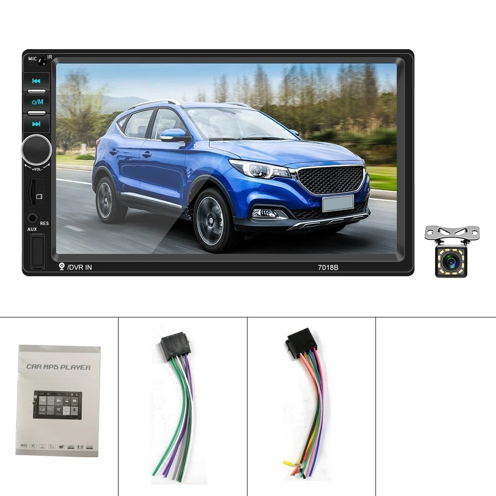 Podofo 7″ 2 Din Car Stereo Bluetooth Touch Screen Mirror Link Multimedia Player