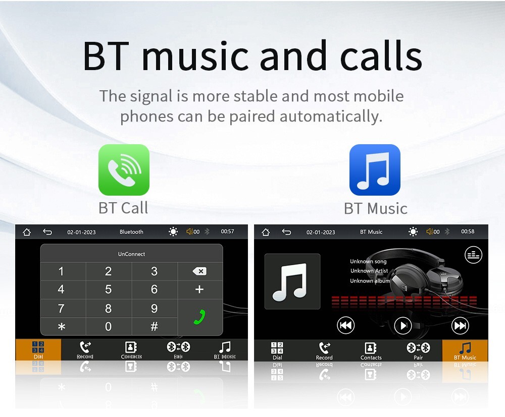 9Inch Car Stereo MP5 Player For Wireless Carplay/Android Auto BT 5.0 Mirror link