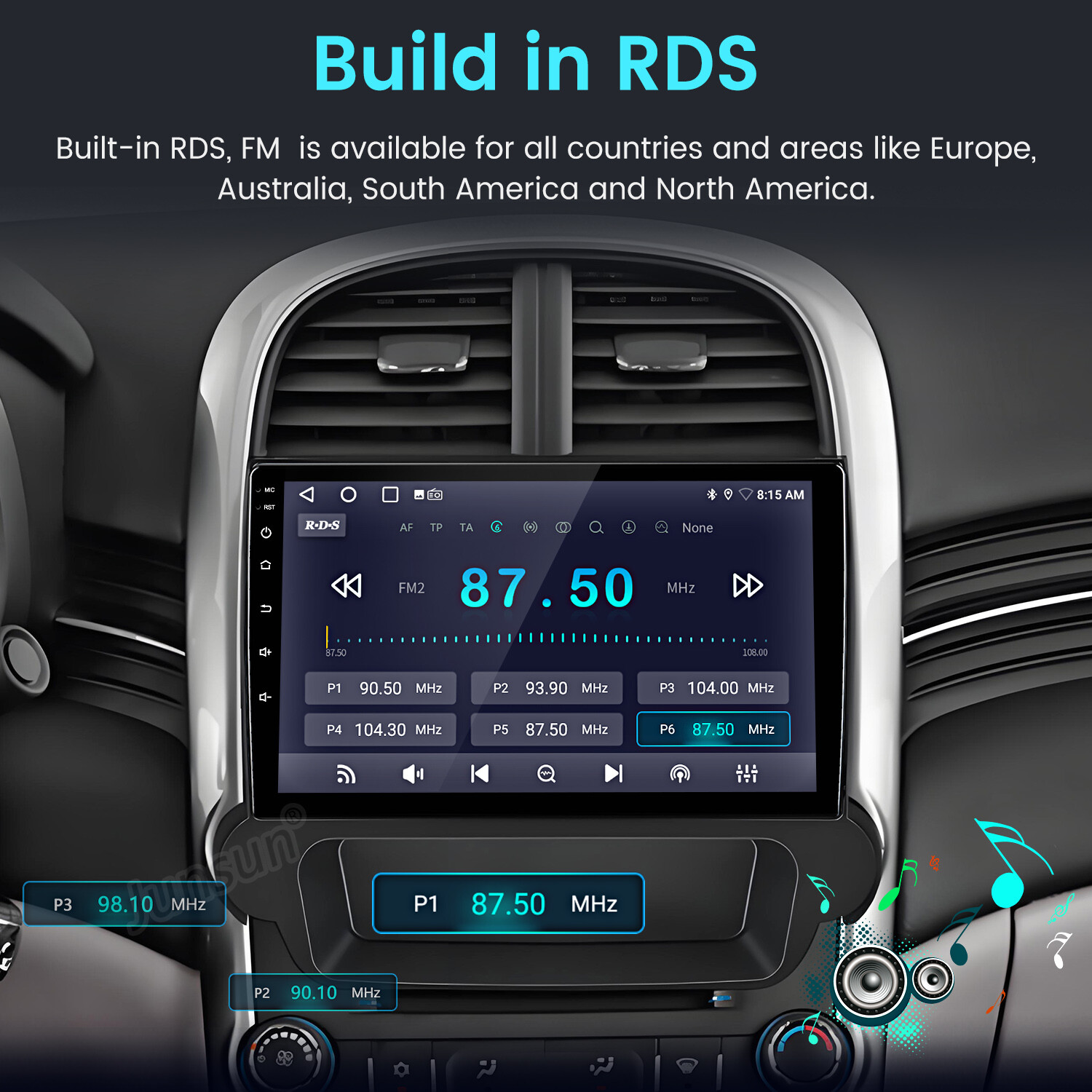 6+128GB Android15 Carplay Car Stereo Radio For Chevrolet Malibu GPS Navi WIFI FM