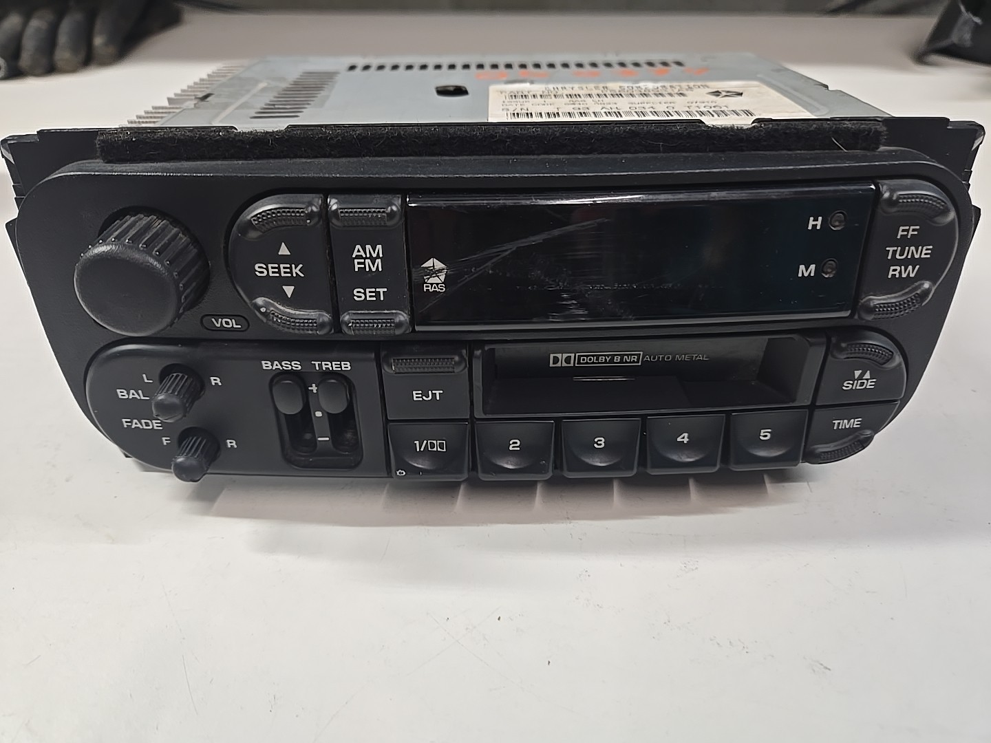 2000-2001 DODGE DAKOTA RADIO CASSETTE TAPE PLAYER P56038931AB OEM