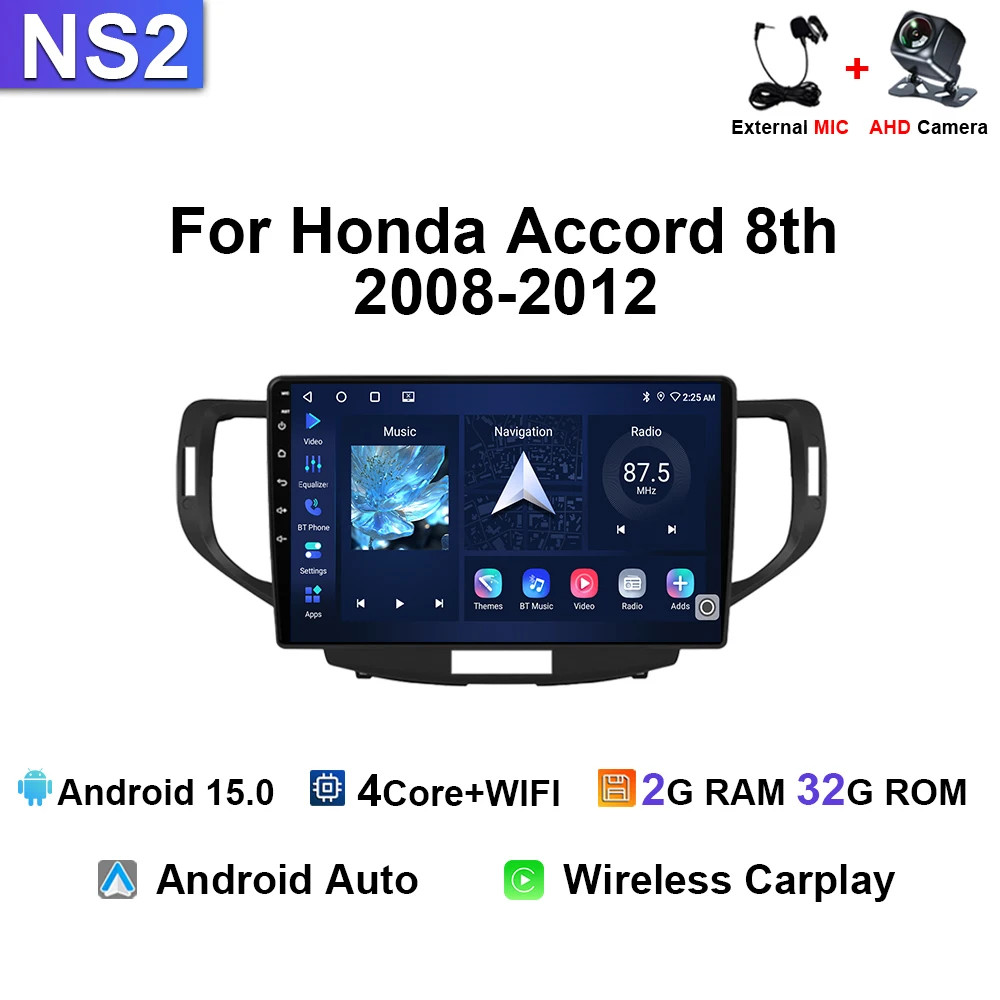 Car Radio For Honda Accord 8th Acura TSX 2008-2012 Multimedia Stereo Carplay GPS