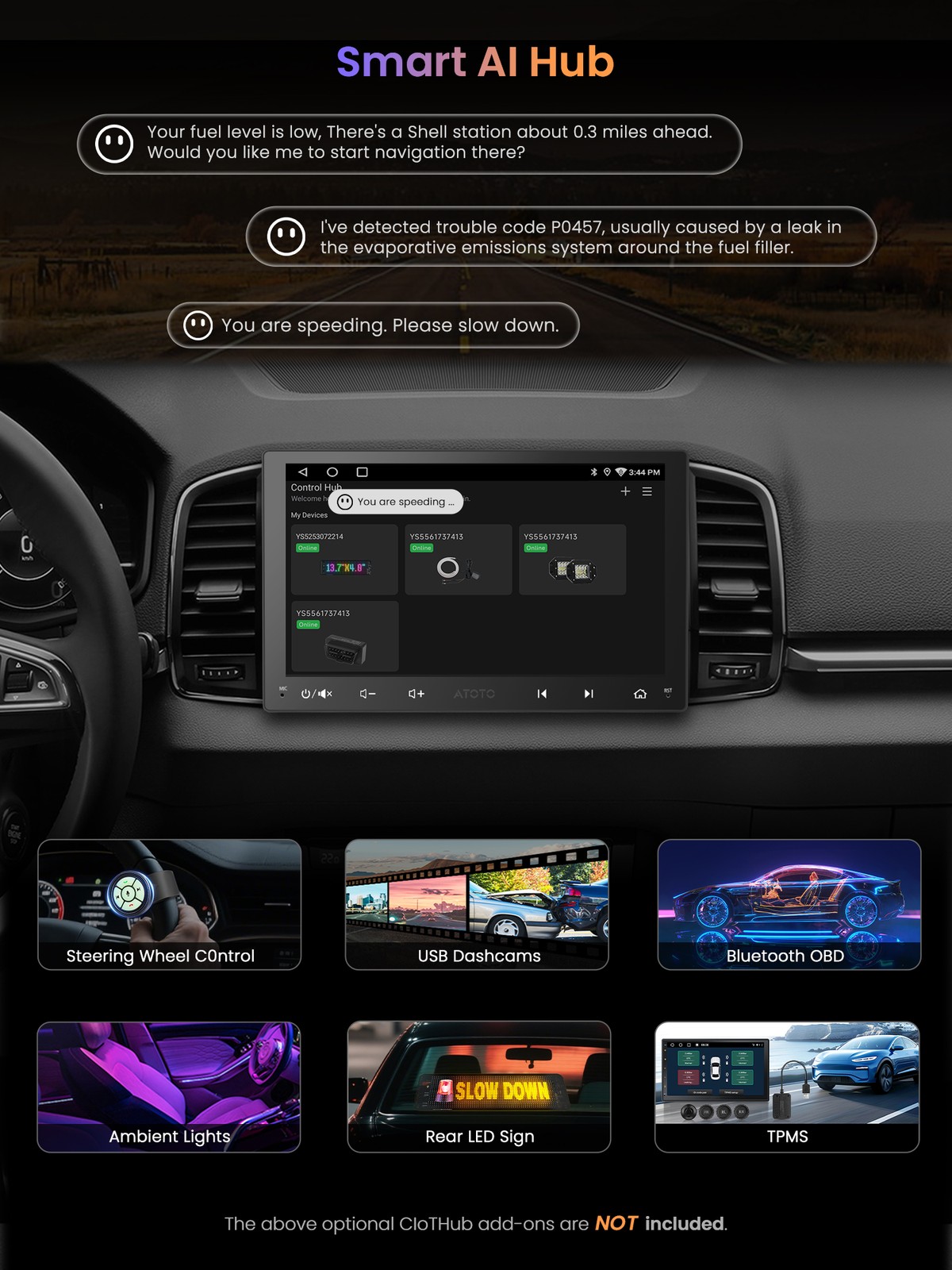 ATOTO A6 PF 9in 2DIN Android Car Stereo with Wireless CarPlay,Android Auto,WiFi