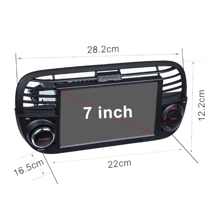 7″ Car Stereo Radio For Fiat 500 2007-2015 Android 13 GPS Navi Carplay WIFI