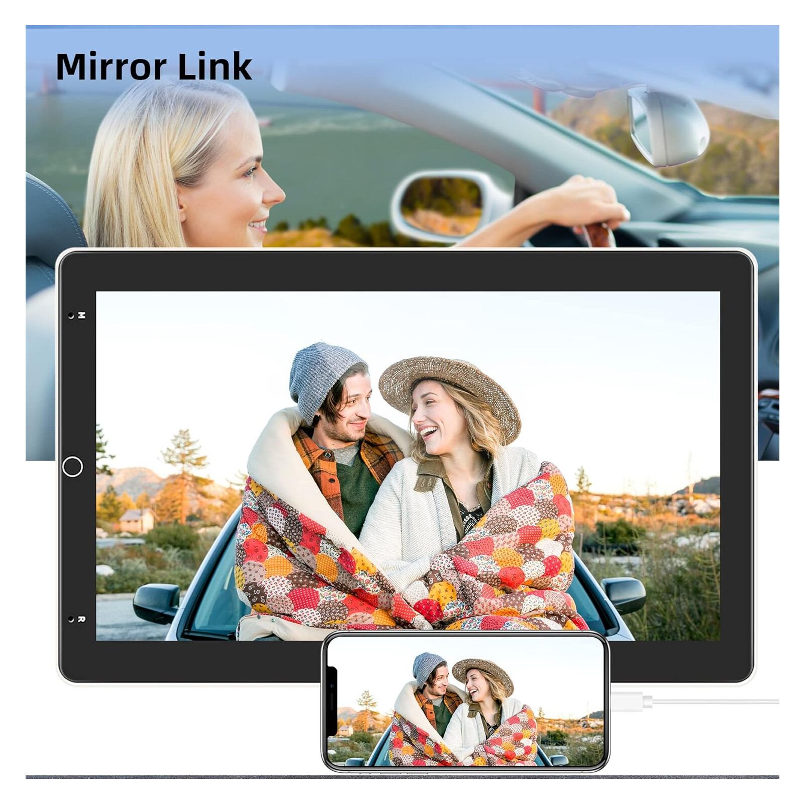 10”Rotatable Car Stereo Radio 2Din Android 13 Carplay GPS Navi Head Unit BT 32G