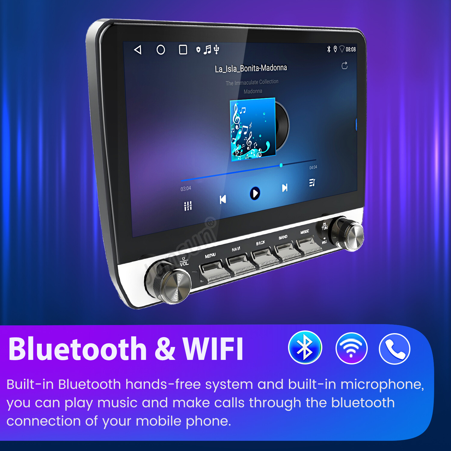 10.1″1+32G Android15 Carplay Car Stereo Radio GPS BT For Toyota Tacoma 2016-2022