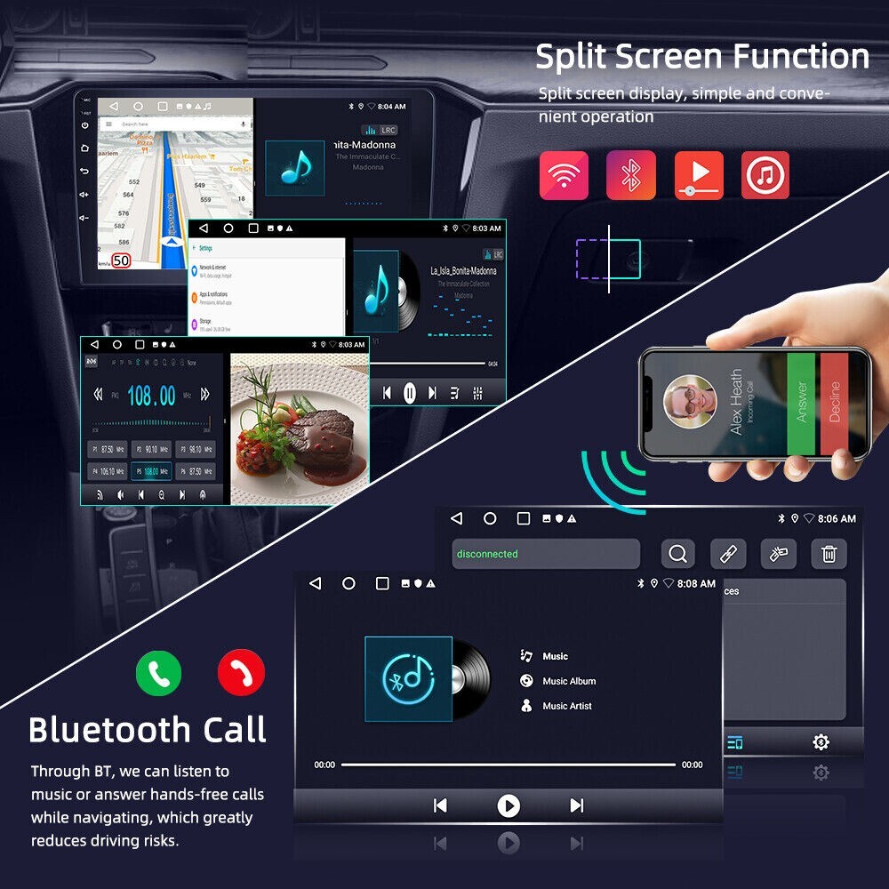 For 2017-2019 Jeep Compass 10″ Wifi Carplay Car Radio ANDROID 13 GPS Navi